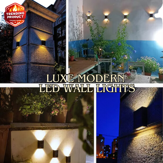 Luxe Modern Solar LED Wall Lights