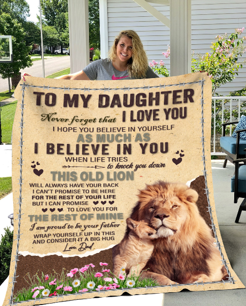 Old Lion To Daughter | Cozy Plush Fleece Blanket
