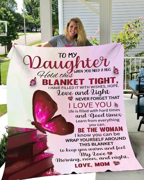 Butterflies Love Mom | Cozy Plush Fleece Blanket
