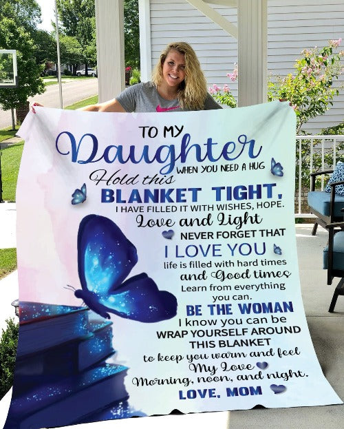 Butterflies Love Mom | Cozy Plush Fleece Blanket