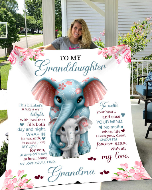 To My Granddaughter | Cozy Plush Fleece Blanket