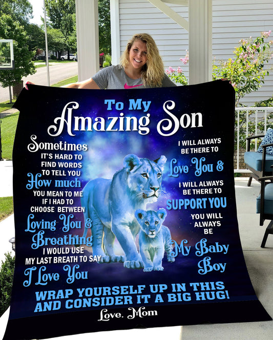 To My Son Lion Cub | Cozy Plush Fleece Blanket