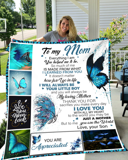 To My Mom From Son | Cozy Plush Fleece Blanket
