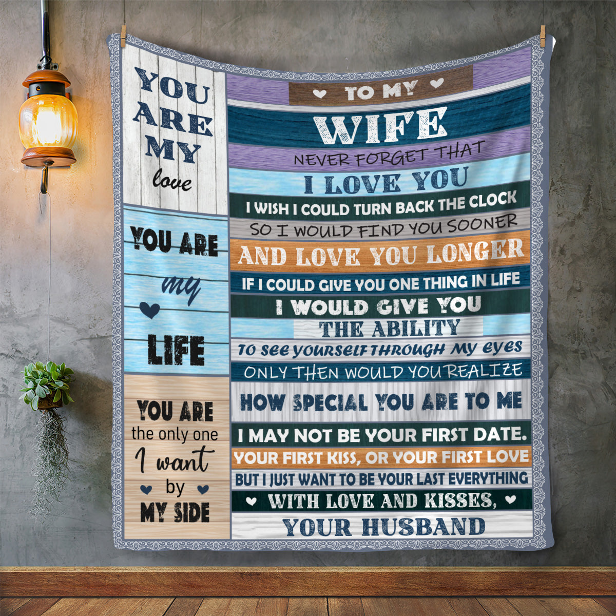To My Wife Collage | Cozy Plush Fleece Blanket