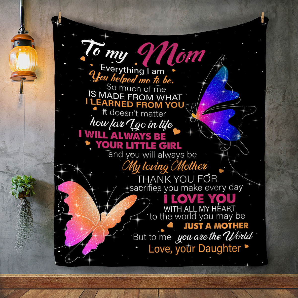 To My Mom From Daughter | Cozy Plush Fleece Blanket