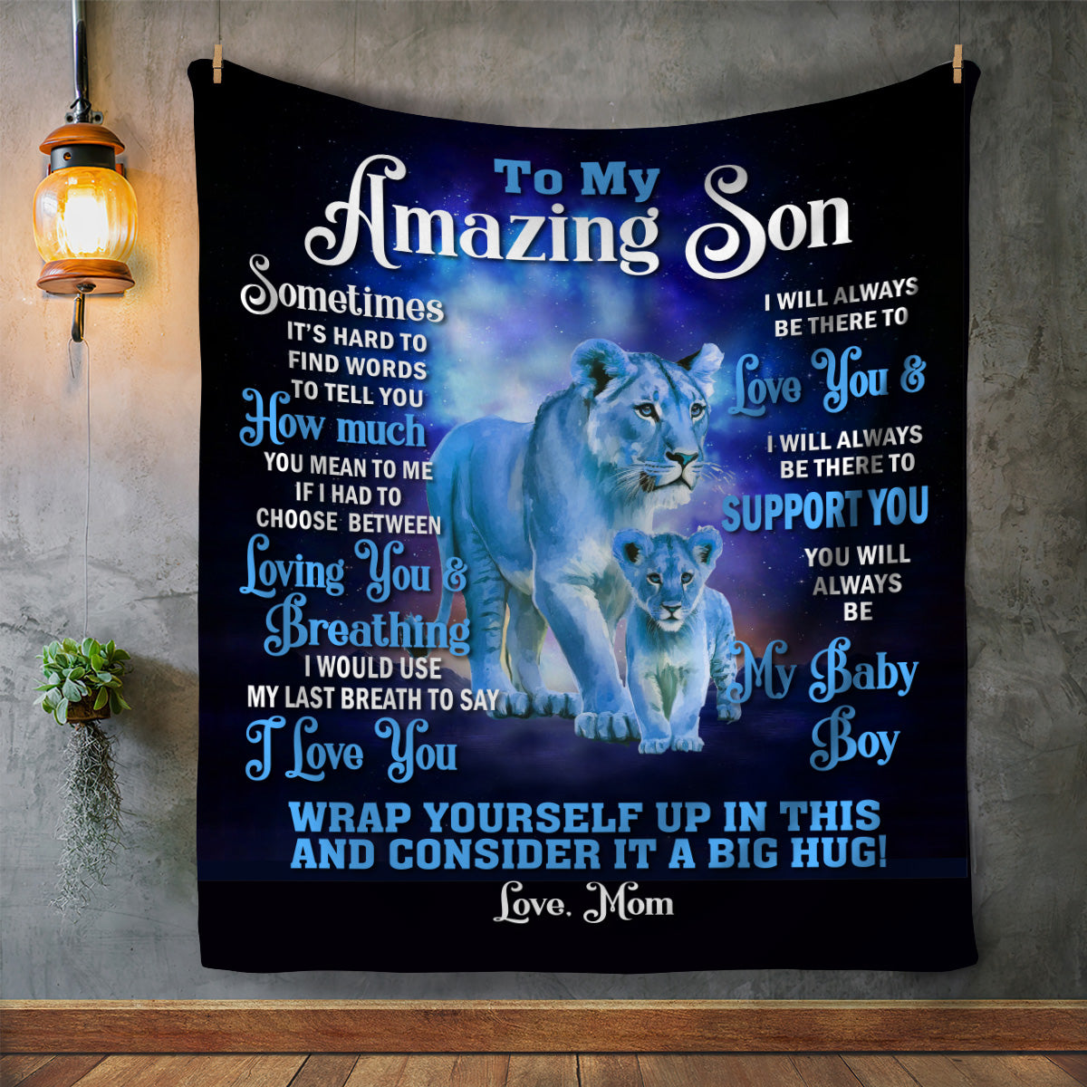 To My Son Lion Cub | Cozy Plush Fleece Blanket