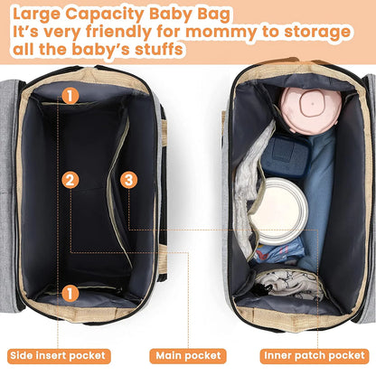Mom's Ultimate Companion - The Folding Crib Bed Backpack