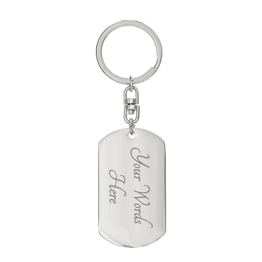 To My Son Love Dad | Military Chain Key Chain