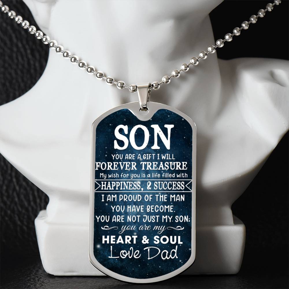 To My Son | Military Chain Necklace