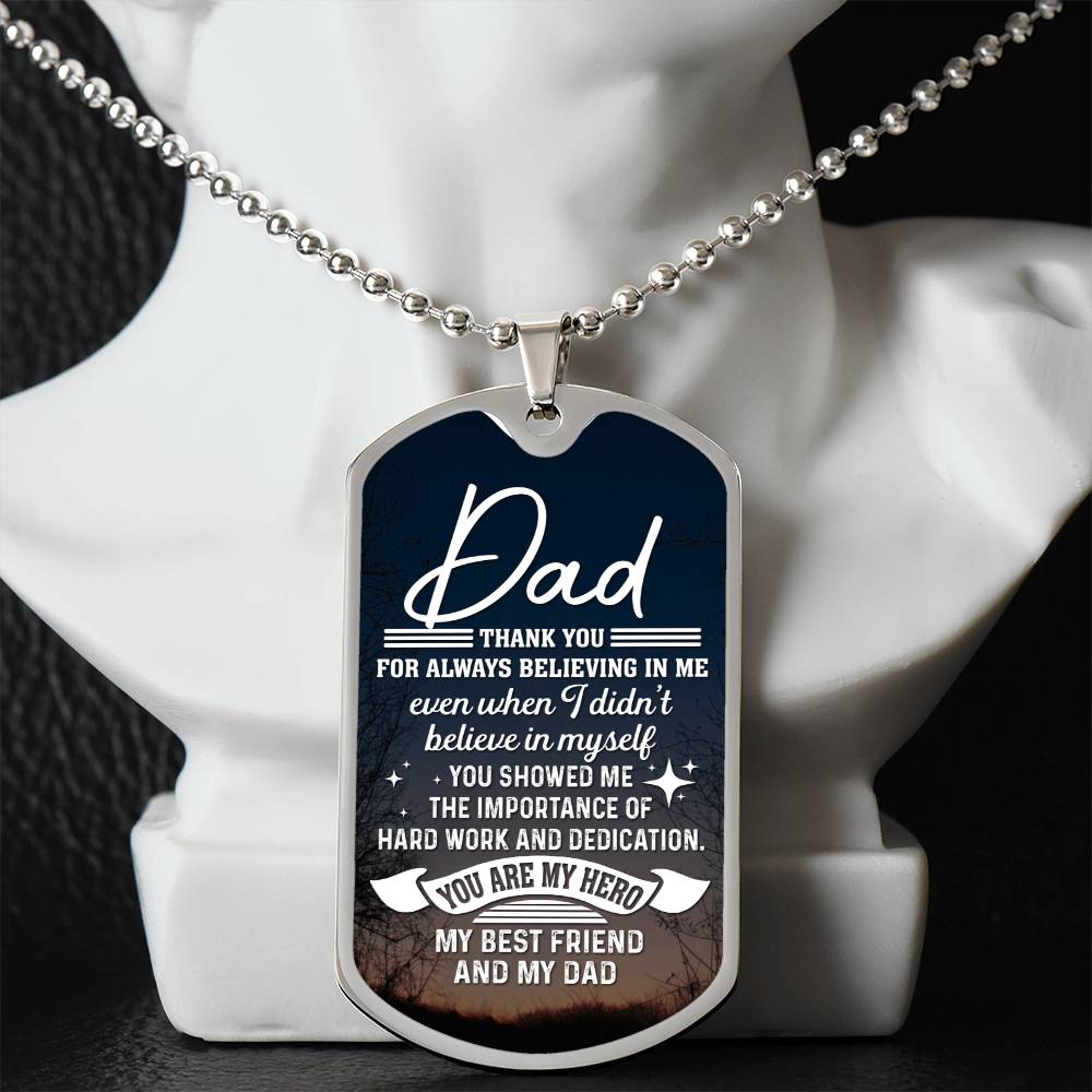 Dad is My Hero | Military Chain Necklace