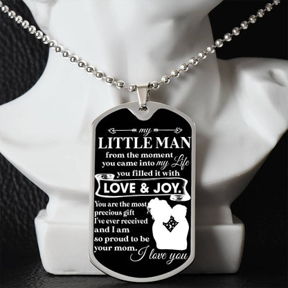 To My Little Man | Military Chain Necklace