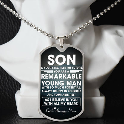 Remarkable Young Man | Military Chain Necklace
