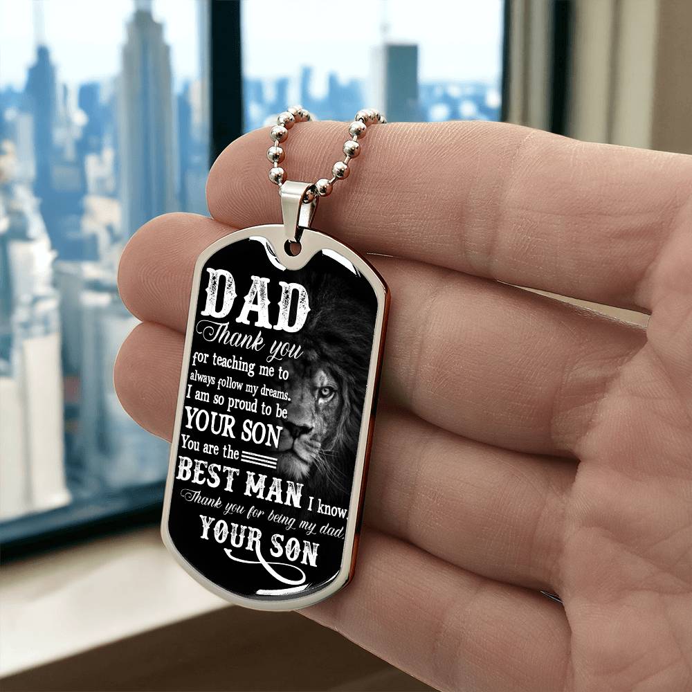 Thank You Dad | Military Chain Necklace