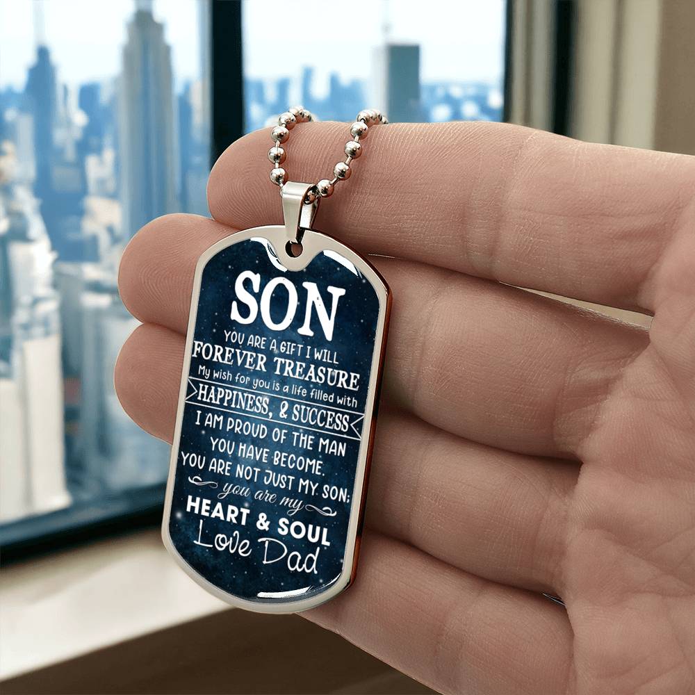 To My Son | Military Chain Necklace