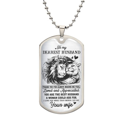 My Dearest Husband | Military Chain Necklace