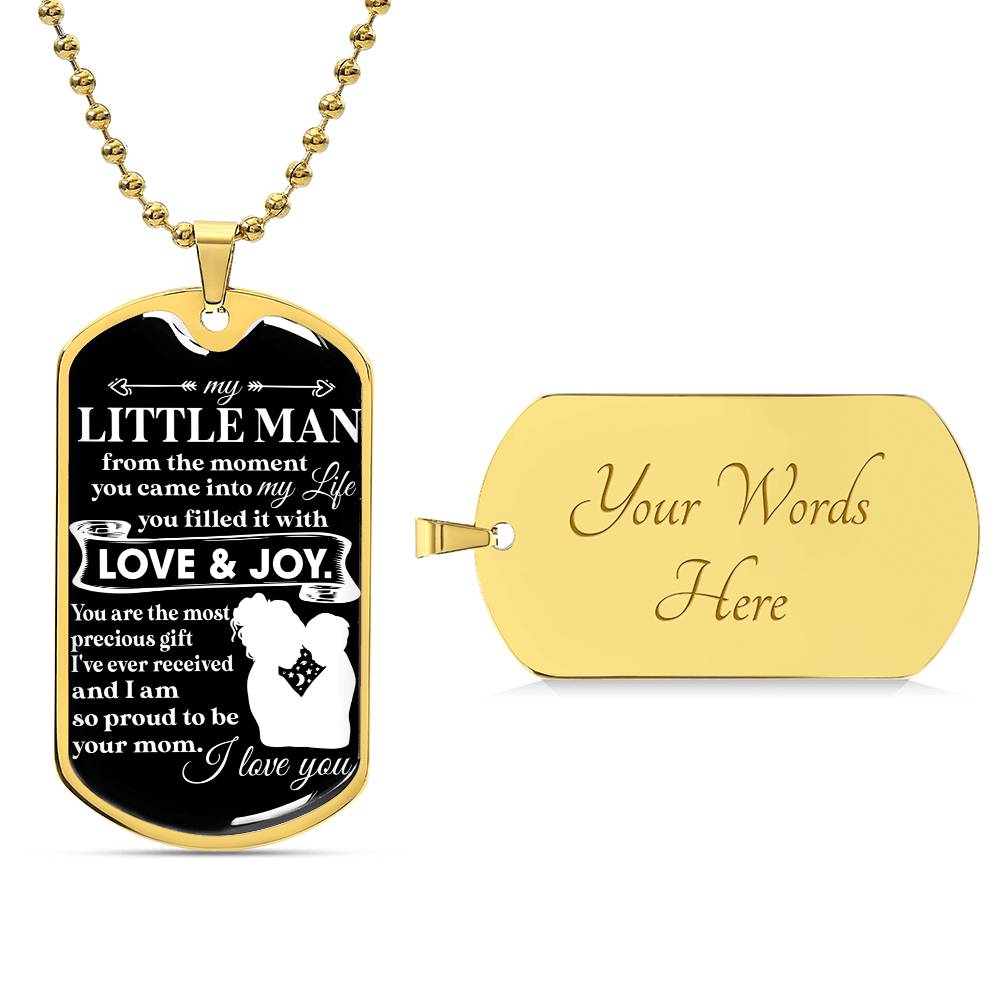 To My Little Man | Military Chain Necklace