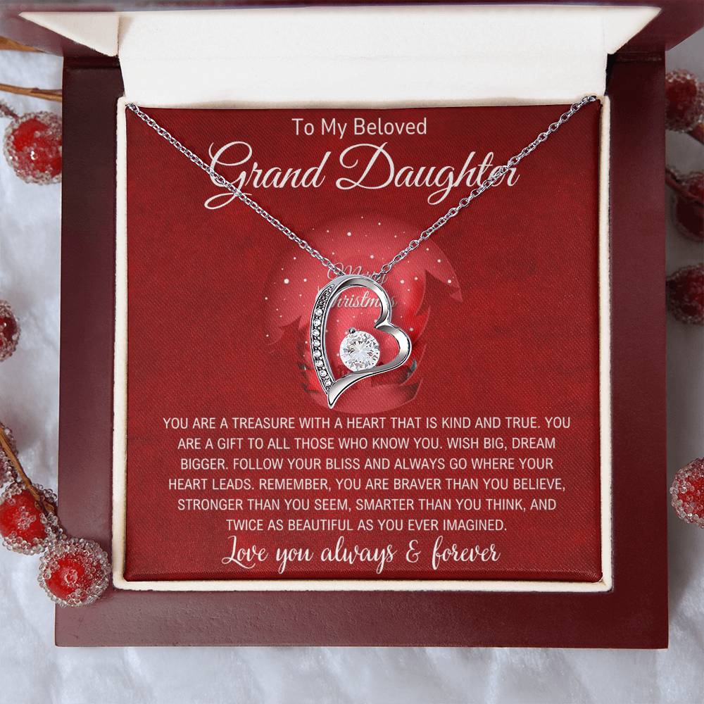 To My Grand Daughter | Christmas Forever Love Necklace