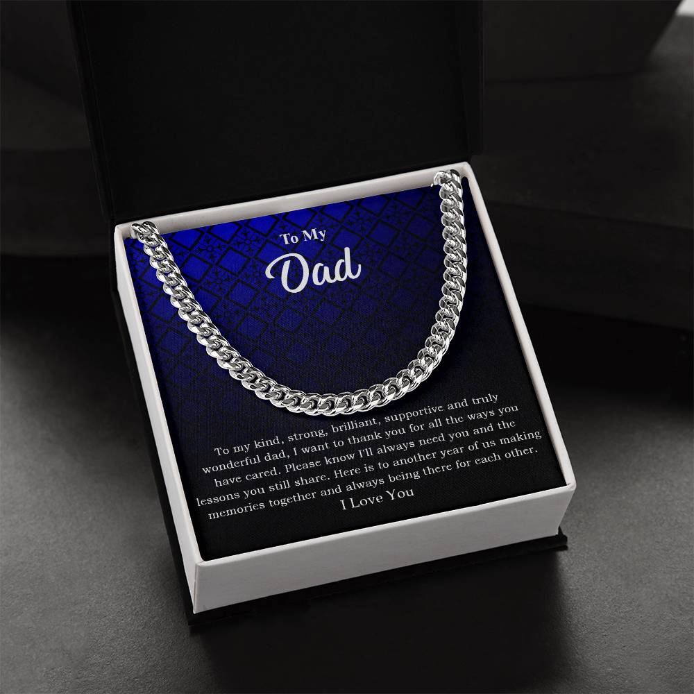 To My Dad | I Love You - Cuban Link Chain