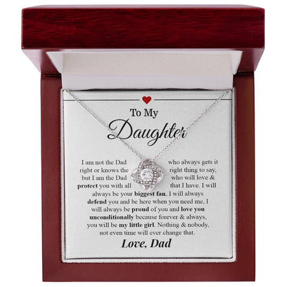 To My Daughter | I Love You - Love Knot Necklace