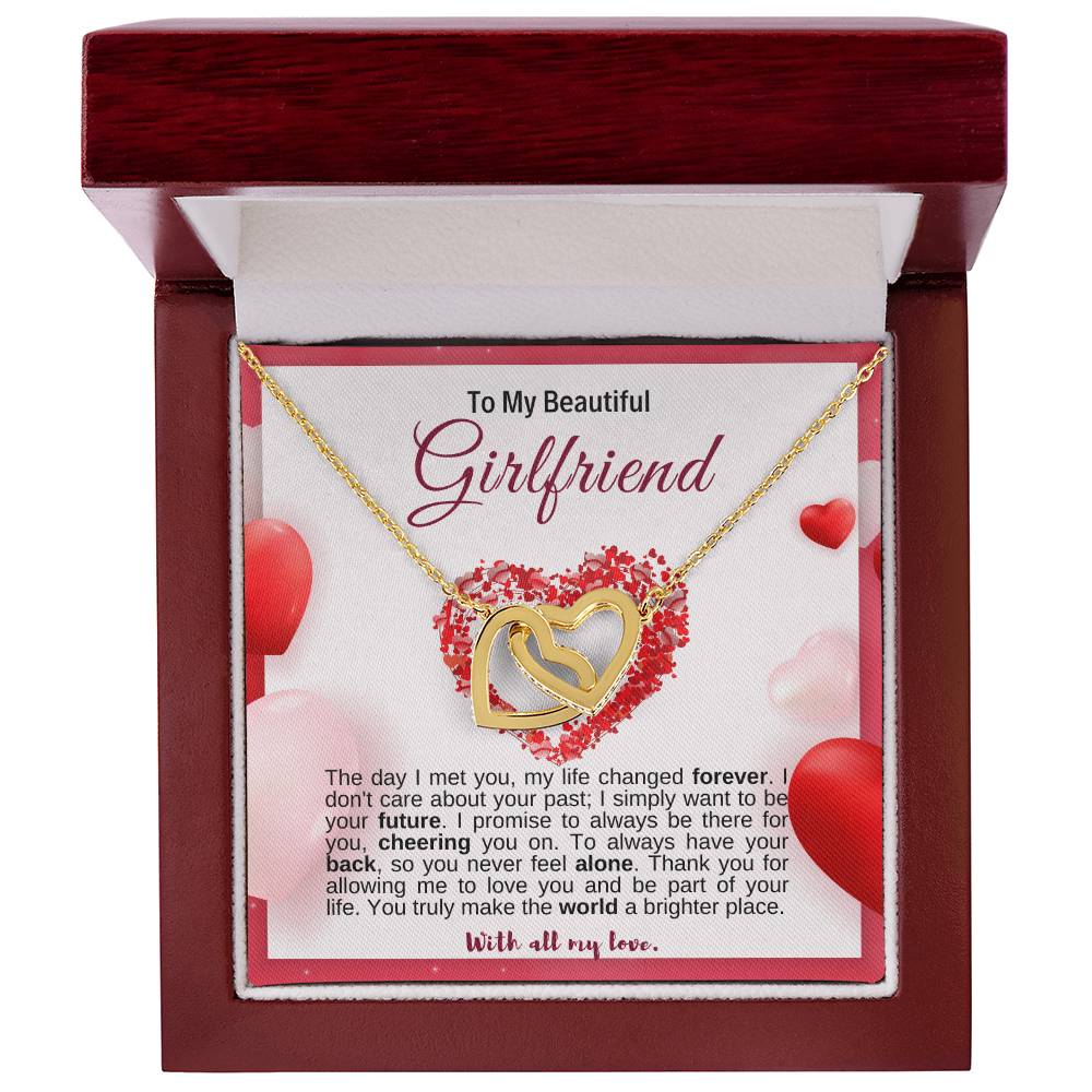 To My Girlfriend | Interlocking Hearts Necklace