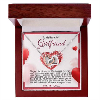 To My Girlfriend | Interlocking Hearts Necklace
