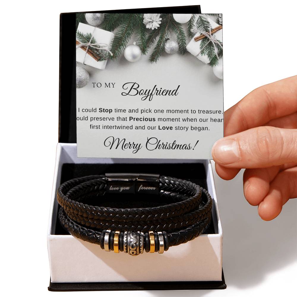 To My Boyfriend | Christmas Love You Forever Bracelet