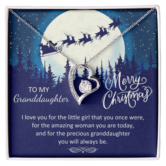To My Granddaughter | Christmas Forever Love Necklace