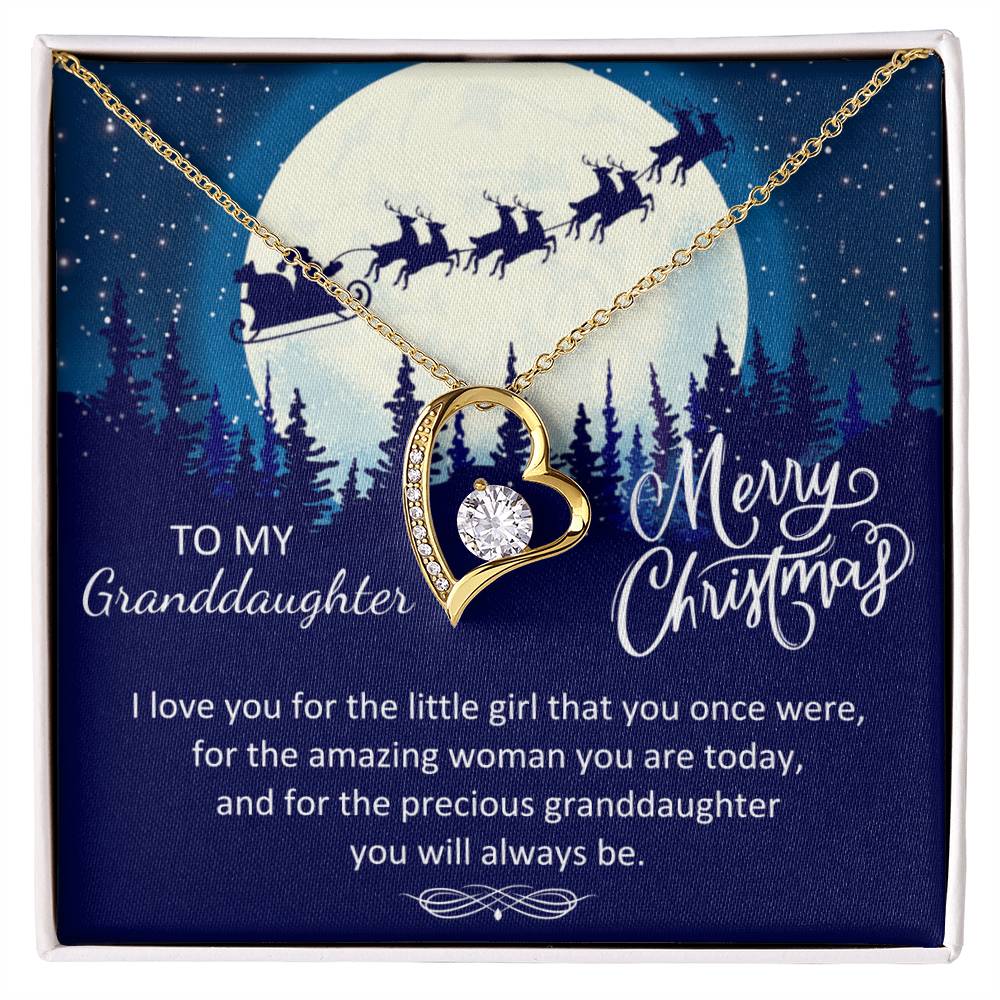 To My Granddaughter | Christmas Forever Love Necklace